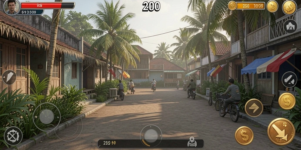 Screenshot ini memperlihatkan grafis yang menawan dan detail karakter yang hebat.