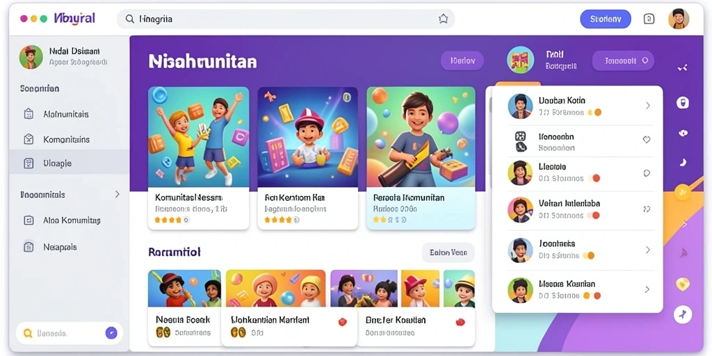 Ilustrasi fitur komunitas bermain antar pengguna di KASKUSTOTO.